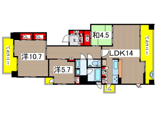 プレシアスコ－ト弥生が岡(603)の物件間取画像